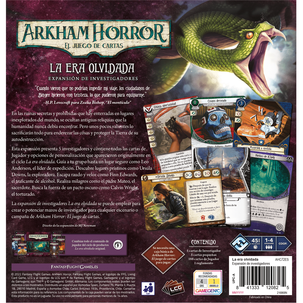 Arkham Horror El juego de Cartas - Expansión de Investigadores: La Era Olvidada - imagen 3