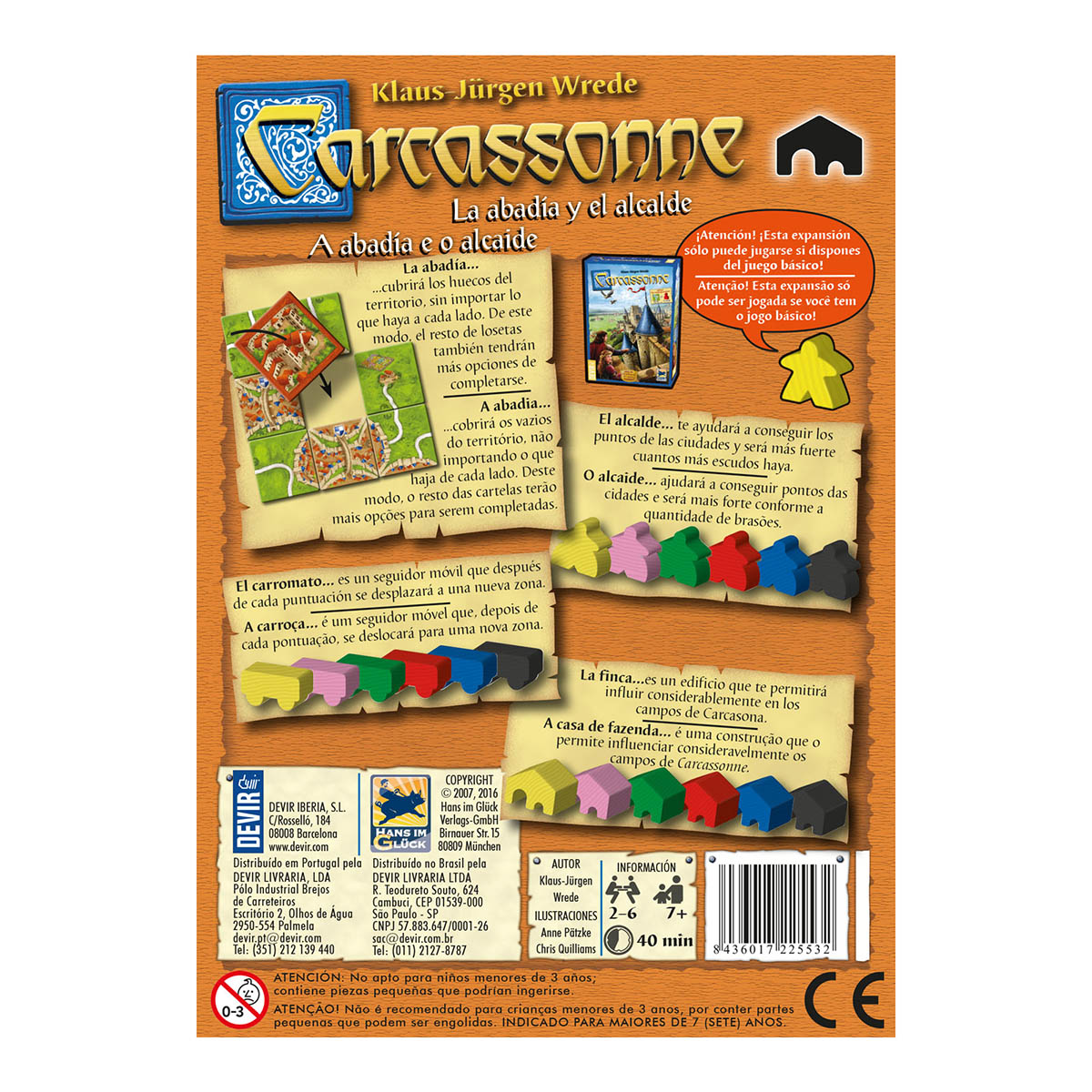 Carcassonne - Expansión: La Abadia y El Alcalde - imagen 3