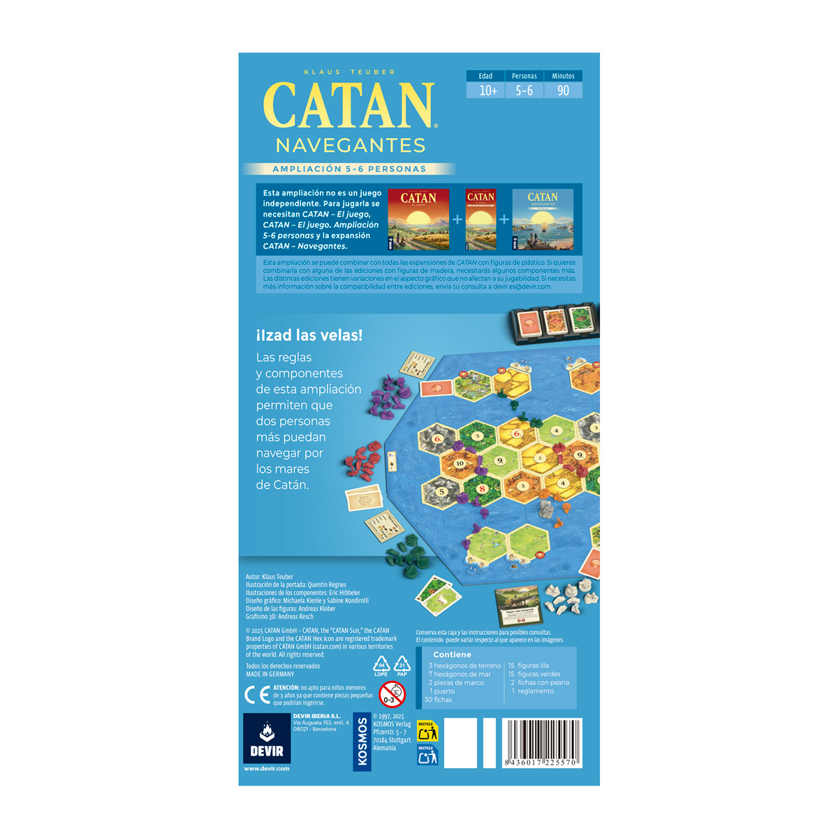 Catan - Expansión: Navegantes - Ampliación 5-6 Jugadores - imagen 3