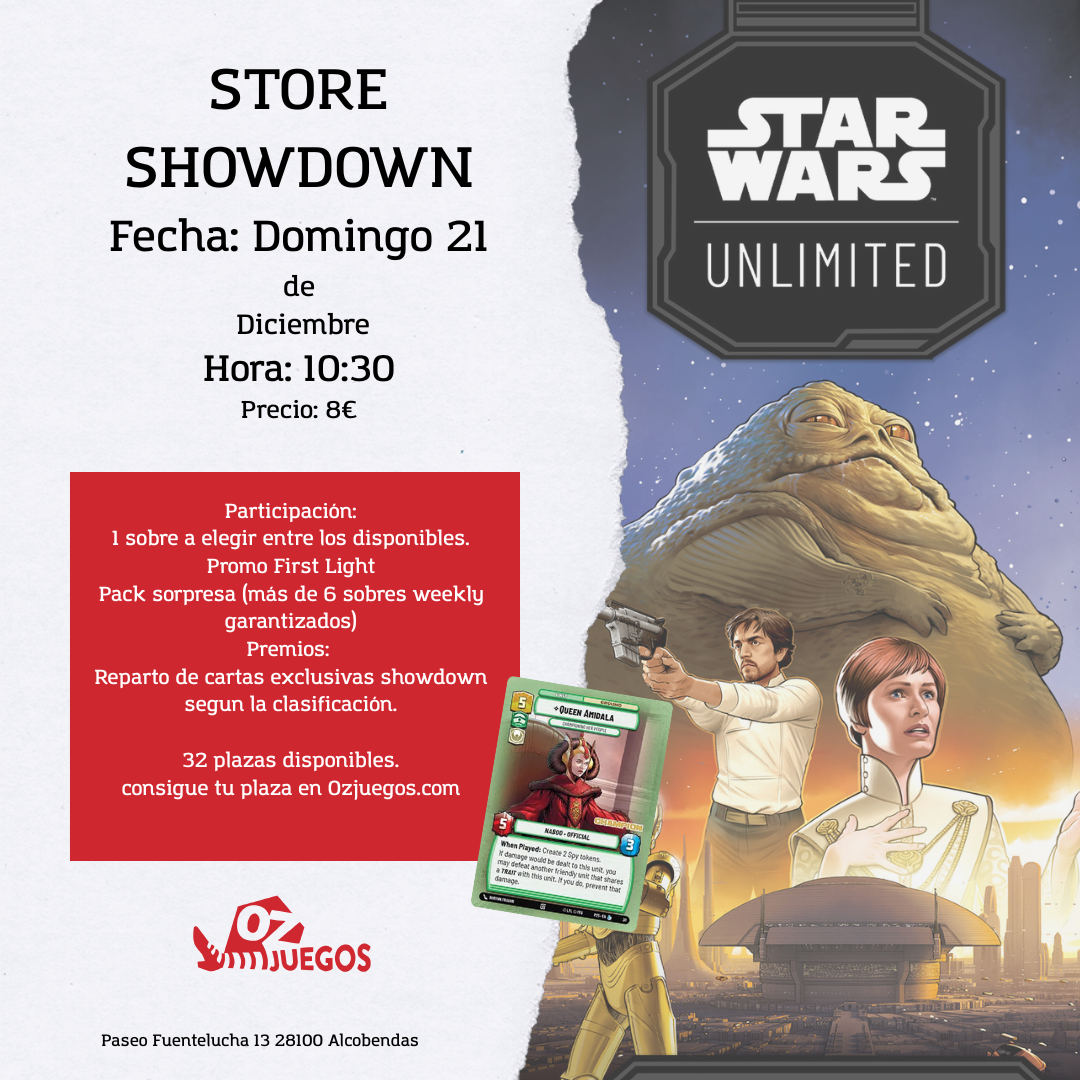 Store Showdown Star Wars Unlimited 21/12/2025