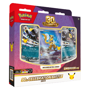 Pokémon TCG - Celebración 30.º Aniversario - Baraja Combate de Liga Umbreon ex (Español)